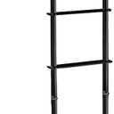 Universal Exterior RV Ladder, 7.6FT-8.4FT Aluminum Travel Trailer Ladder, 250lbs Capacity, Black