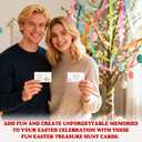 Easter Scavenger Hunt Clue Cards, Easter Party Games for Family Adults Friends, Game Cards for Sunday Holy Week Birthday Spring Camping Gathering, Easter Party Decorations, 01 (Yellow)