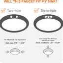 Bathroom Sink Faucets 2/3 Hole,Brushed Nickel Dual Handles 4 inch Plastic Plating Over Bathroom Faucet with Pop-up Drain and 2 Supply Hoses for Apartment Rvs Sink Vanity