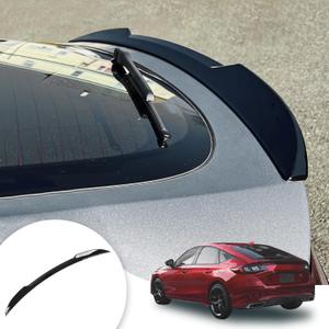 Spoiler Wing Compatible with 2022 2023 2024 2025 Honda Civic Hatchback Trunk Rear Spoiler Wing Lip Civic Hatchback Accessories (Glossy Black)
