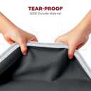 HOLDN' STORAGE Premium Wrapping Paper Storage Container - Durable 600D Tear-Proof, Fits 27 Rolls Gift Wrap, Extra Pockets for Ribbons & Bows, Underbed Storage - Ideal for Holiday Christmas, Black/White Trim