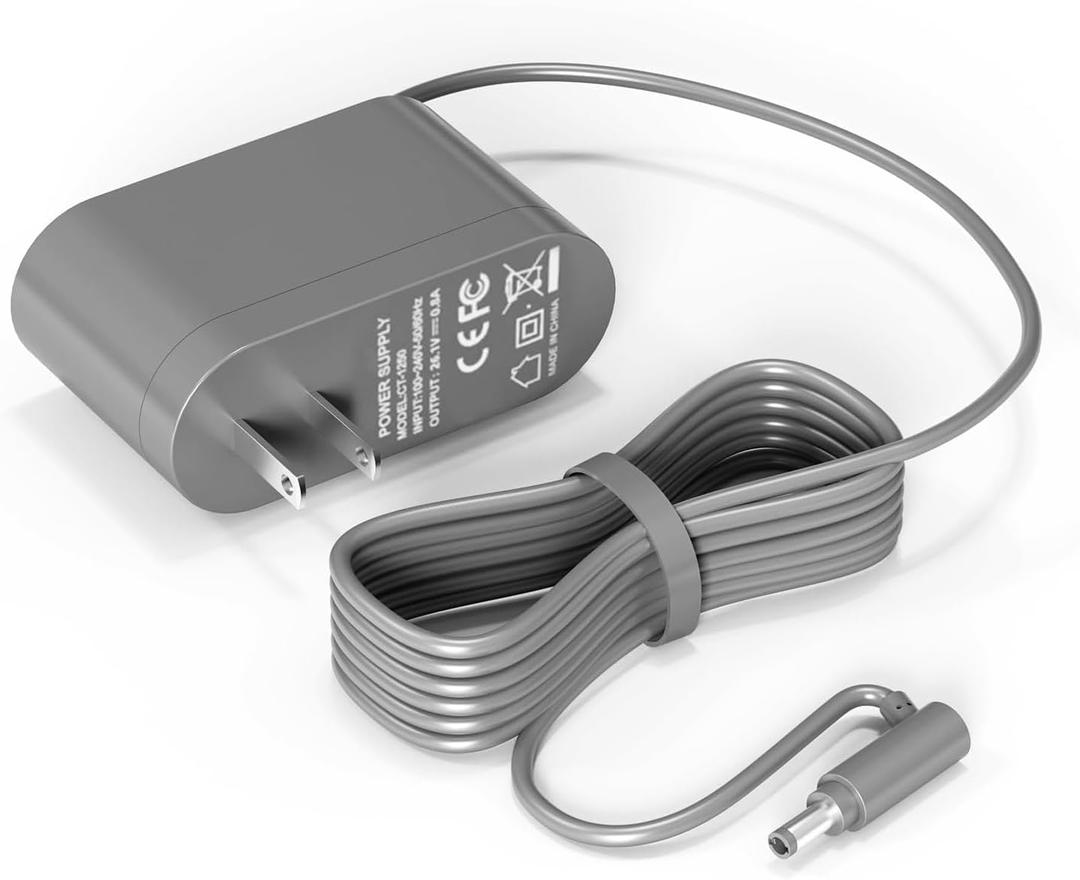 26.1V Replacement Charger for Dyson V8 V7 V6 SV04 SV03 DC59 DC58 DC62 Cordless Vacuum Cleaner, Absolute Animal Fluffy Motorhead Vacuum Power Supply 967813-02 AC Adapter Cleaner Power 6ft