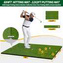 Dual-Mode Golf Hitting Practice Mat 1.2in Indoor Outdoor Putting Mats Turf, 6FTx4FT, 1.2"