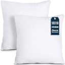 Utopia Bedding Throw Pillows Insert (Pack of 2, White) - 18 x 18 Inches Bed and Couch Pillows - Indoor Decorative Pillow