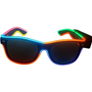 AMIMA Wireless Led Light up Glasses Multi-Color Glow Neon Rave Glasses for Rave Party, EDM, Halloween Costumes(8 Colors)