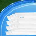48-Inch Peel and Stick Pool Cove Foam for Above Ground Pools, 19-Pack High-Density Waterproof Foam Cove Strips, Pool Liner Guard Base Support System, Covers 76 ft, White