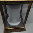 TomCare Solar Lights Metal Flickering Flame Solar Lantern Outdoor Hanging Lanterns Lighting Heavy Duty Solar Powered Waterproof Umbrella LED Flame Lights for Garden Patio Pathway Deck Yard, Bronze