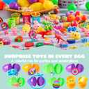 JOYIN 100Pcs Prefilled Easter Eggs with Assorted Toys, Prefilled Easter Eggs with Toys, Easter Basket Stuffers for Kids, Easter Egg Hunt, Toddler Easter Basket Stuffers