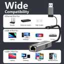 tiavalmax USB C to Ethernet Internet Adapter 5Gbps, 2-in-1 Aluminum USB 3.0 Type A/ Type C to RJ45 LAN Network Adapter Compatible with Nintendo Switch, Smrtphone, Laptop, PC, MacBook, Windows, macOS, Linux