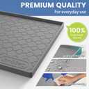 Jin&Bao Waterproof Under Sink Mat 37" x 22", Thick Silicone Mat Cabinet Protector for Kitchen and Bathroom, Shelf Liner, Home Organizer and Storage, Multipurpose Tray for Gadgets and Essentials