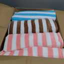 Jecery 12 Pieces Striped Beach Towels Bulk Oversized Pool Towel Pack Absorbent Soft Quick to Dry Bath Towel Colorful Beach Towels for Hotel, Spa Hot Tub, Bath and Swim Summer, 30 x 60 Inches, Large