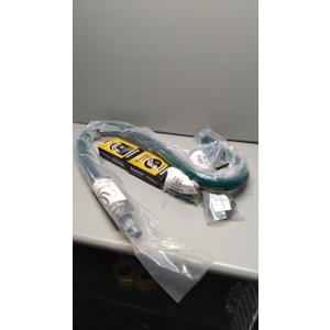 FSE M10072K12 Royal Series Moveable Gas Connection Kit, 1" I.D., 72" Long, Stainless Steel Corrugated tubing & Radial wrap with Green Antimicrobial PVC Coating, (1) Quick Disconnect, (2) 360° Swivel