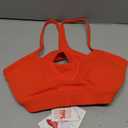 Colorfulkoala Women's Dreamlux Y Back Sports Bra Low Impact Padded Workout Top with Built in Bra A-C Cups Cherry Tomato, Size XS