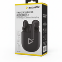 Acoustix AudioBuds+ True Wireless Earbuds with Charging Case - Black