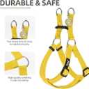 PUPTECK No Pull Dog Harness Soft Adjustable Basic Nylon Step in Puppy Vest Outdoor Walking with ID Tag, Yellow, M