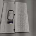 Wireless Keyboard and Mouse Ultra Slim Combo, TopMate 2.4G Silent Compact USB 2400DPI Mouse and Scissor Switch Keyboard Set with Cover, Batteries Included, for PC/Laptop/Windows/Mac - White