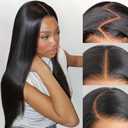13x6 Lace Front Human Hair Wig, 100% Human Hair 180 Density, HD Lace Frontal Wig, Pre-Plucked Glueless Wigs, 30inch