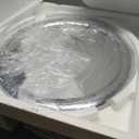 23.6inch Round Decorative Wall Mirror with Mosaic Glass Frame, Silver Bathroom Vanity Mirror
