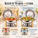 6-QT Chafing Dishes for Buffet, 4 Pack Round Food Warmer Set