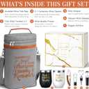 Wine Lovers Gifts for Women Wine Gift Baskets, Mothers Day Birthday Gifts for Women Mom Her Sister Friend Dad Coworker Girlfriend Housewarming Gift Set, Wines Cooler Bag Tote Carrier Wines Tumblers