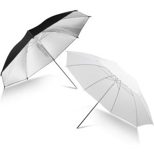 43" Translucent White Soft Umbrella & Silver Reflector Diffuser Umbrella for Studio/Outdoor Photo and Video Lighting Accessories