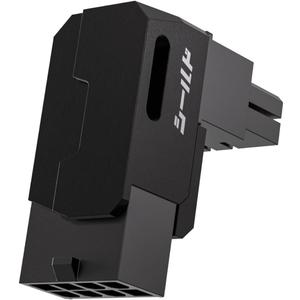 EZDIY-FAB Shield Series 8-Pin PCIe GPU Power Adapter,90-Degree Angled Connector, Aluminum Design for Graphics Cards  Standard Type,Black-1 Pack