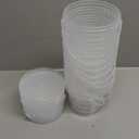 Airtight Clear Plastic with Lid, Ice Buckets for Parties, Reusable Ice Cream Tub with Handle, Food Storage Container, Food Grade Freezer and Microwave Safe for Sauce, Soup (16 OZ/500 ML)