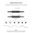 Replacement Audio Cable with in-Line Mic Remote Volume Control Compatible with Bose QC25, QC35, QC35II, QuietComfort 25 35 Headphones, Audio Cord Compatible with Samsung Galaxy Huawei Android