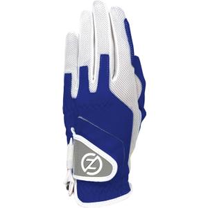 Zero Friction Women's Compression-Fit Synthetic Golf Gloves, Universal Fit (Blue)
