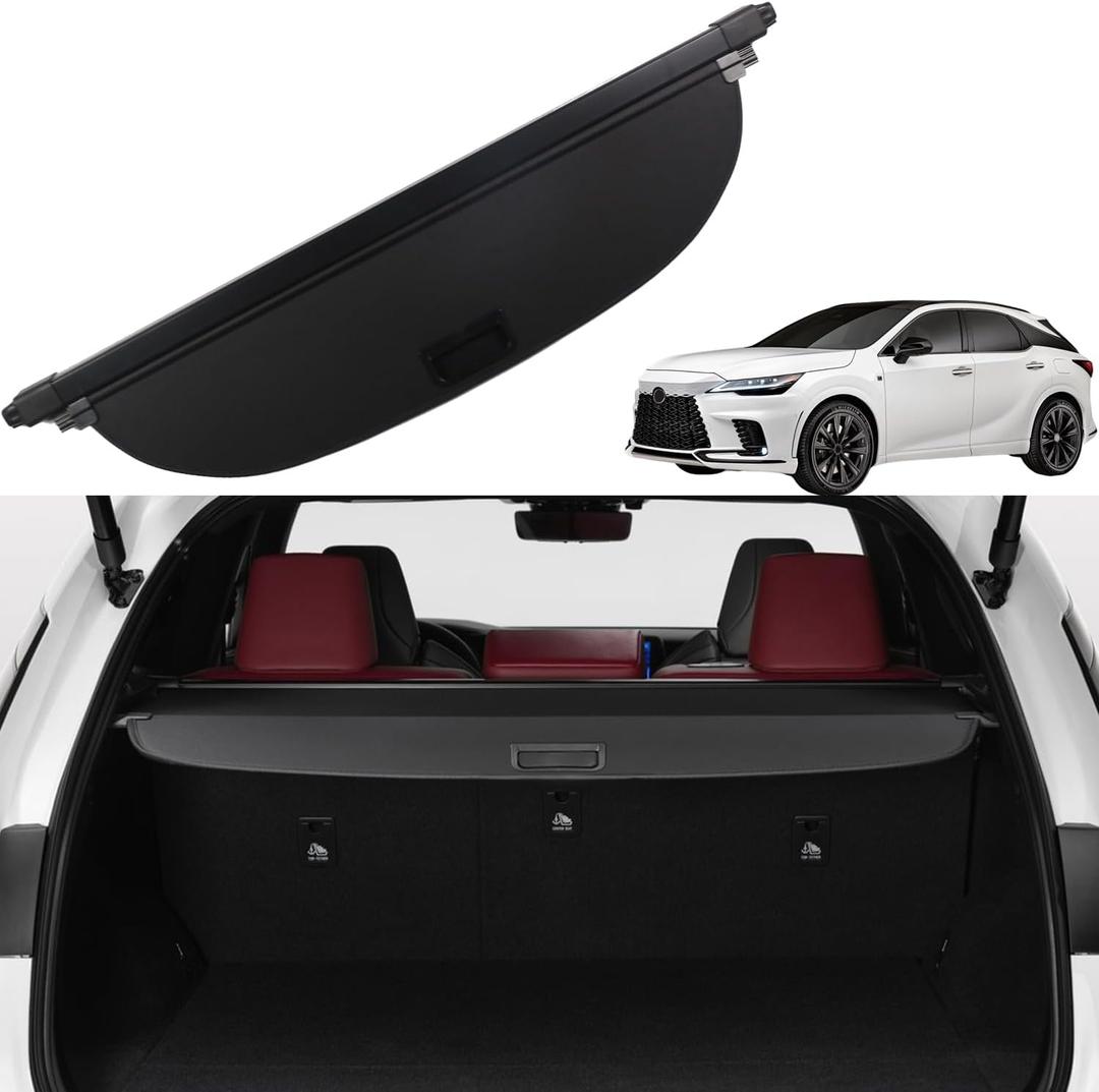 Cargo Cover for Lexus RX350 2023 2024 2025 RX450h Accessories Rear Trunk Cover Rear Trunk Security Cover Shielding Shade, Black
