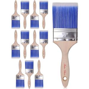 Bates- Paint Brushes, 3-Inch, 12 Pack, Treated Wood Handle, Paint Brushes for Walls, Stain Brush, Wall Paint Brushes, Furniture Paint Brush, Paint Brushes for Painting Walls, Painting Brush