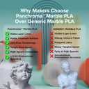 Polymaker Panchroma Marble PLA Filament, Marble White 1.75mm 1kg 3D Printing Filament, 3D Printer PLA Filament, Fit Most FDM 3D Printers, 1kg Spool (2.2lbs)