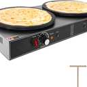 Electric Crepe Maker,3400 w 110 v Flat Plate Crepe Griddle with Double Plate and Temp Control,Non-Stick Commercial Crepe Machine for Home and Commercial Use