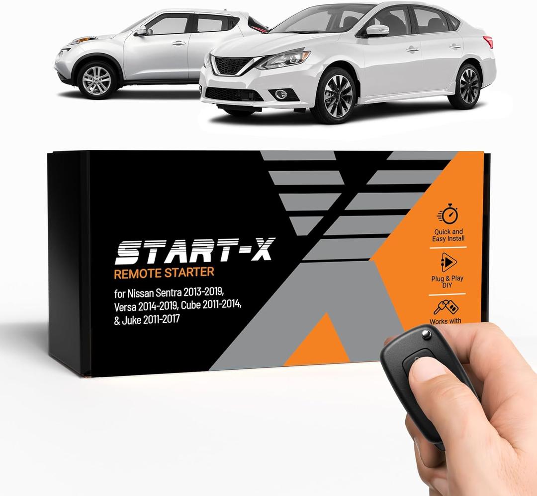 Start-X Remote Starter Kit for Nissan Sentra (2013-2019), Versa (2014-2019), Cube (2011-2014), and Juke (2011-2017) Vehicles with Push-to-Start Ignition Only | Plug & Play Install | Zero Wire Splicing