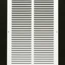HVAC Premium 12'' x 26'' [Duct Opening] Flat Stamped Steel Return Air Grille - Sidewall and Ceiling - HVAC Vent Duct Cover - White [Outer Dimensions: 13.75''w X 27.75''h]