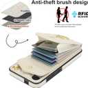 Asuwish Phone Case for Samsung Galaxy S24 Plus S24+ 5G Wallet Cover with Tempered Glass Screen Protector and Wrist Strap Ring RFID Blocking Card Holder Cell S24plus 24S + S 24 24+ Women Men Off White