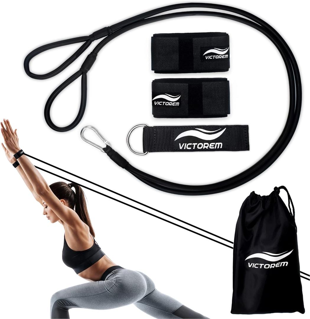 Victorem Arm Resistance Band for Working Out -Stretching J-Resistance Bands with Handles for Muscle Mobility, Baseball/Softball Exercise Bands Resistance Tube Set-Resistant Band Workout Guide Included