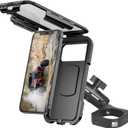 Hamdril UTV Phone Mount with Waterproof Protector, 360 Degree Adjustable Holder, Compatible with 1.5-2inch Roll Bar SXS/Polaris RZR 900 1000 XP/Can-am for 4.0"-6.3" Cell Phone