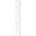Solid Wood Round Side Table, Rustic Pedestal Drink Table for Small Spaces, Accent Nightstand Table for Living Room, Bedroom, Corners, and Office, White, 11.7"D x 11.7"W x 22.7"H