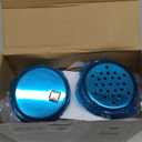 Feekoon 2 Pack 12 Oz Glass Parmesan Cheese Shaker, Salt Sugar Shaker Dispenser with 2 Stainless Steel Flap Lid and 2 Perforated Lid, Sugar Pourer Airtight, Parmesan Cheese Jar Dispenser for Kitchen