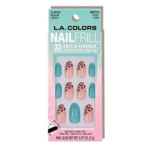 L.A. COLORS Nail Frill Artificial Nail Tip (carded), Roarsome CNT713, Pack of 2