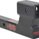 TOPTOW Trailer Receiver Hitch Extender Adapter 4" Drop/Riser, 8" and 10" Extension Length, 2" Shank, 7500lbs Towing Capacity, Matte Black