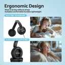 AILIHEN Headphones Wired 12-Pack Bulk for School Students Kids K-12 ClassroomAdjustable, Foldable, Over-Ear Headsets with Microphone HD Stereo Sound 3.5mm Jack for Chromebook, Laptop (Black)