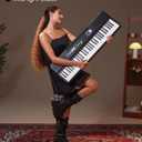 The ONE Keyboard Piano Sing, 61 Keys Piano Keyboard For Singing & Practice with Bluetooth, Record and Huge Library of Songs for Sing-Along, Electric Piano For Music Lover & Beginner (Black)