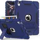 Grifobes Case for iPad Air 11-inch (M4/M3/M2) 2026/2025/2024, for iPad Air 5th/4th Generation 2022/2020 10.9", Heavy Duty Rugged Cover with Stand/Pencil Holder for i Pad Air 5 4 Gen(Navy Blue)