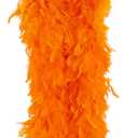 THARAHT Chandelle Feather Boa 19 Color-38g/55g100g 2Yard Dancing Wedding Party Halloween Costume Decoration Feathers boa (Orange)