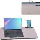 Portable Laptop Desk Fits Up to 16 Laptops, with Tablet Slot, Built-in Cushion, Great for Home & Office,Lap Desk for Laptop,Lap Desk with Cushion (Grey Violet, Large)