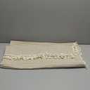 TruDelve Cloth Tablecloth Rectangular Beige Striped Cotton Table Cloths Farmhouse Fall Tablecloths for 6 Foot Rectangle Tables (Beige,86"x55",Rectangular)