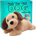 2Pepers Create Your Own Best Friend: DIY No-Sew Plush Dog Craft Kit for Kids - Stuffed Animal Kit for Children, Plushie Puppy Art Pillow, Gift for Boys & Girls Ages 3 4 5 6 7 8+, Dog Toy STEM Present