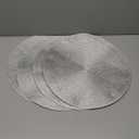 DII Woven Placemats Collection Metallic Round Placemat Set, 15", Platinum Silver, 4 Piece